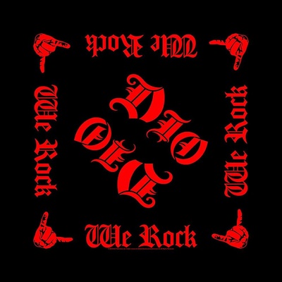 DIO bavlněný šátek 55 x 55cm We Rock black