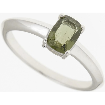 My Moldavite Stříbrný prsten s vltavínem R12