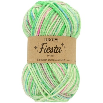 Drops Fiesta PRINT 18 zeleno ružový mix