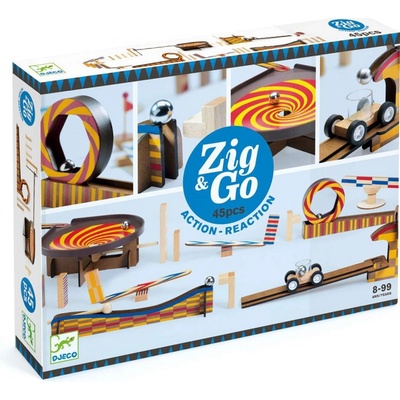 Djeco drevená dráha ZIG & GO 45ks