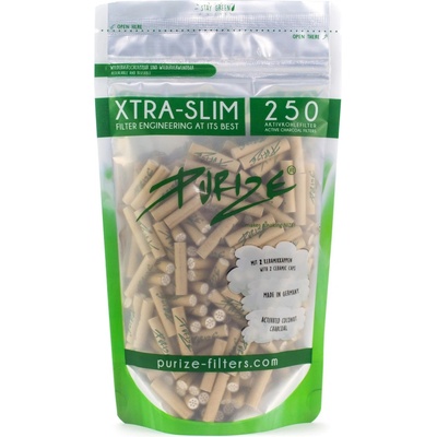 Purize Extra Slim uhlíkové filtre 250 ks 6 mm organické