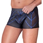 NEK Cool Matte Look Pants with Blue Metallic Stripes 2133555 Black S