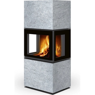 Romotop Designový krb LERA C G Dělené sklo Kámen