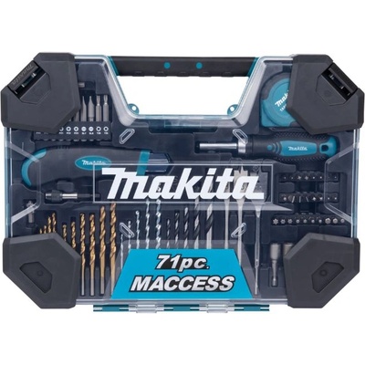 Makita Комплект бормашина и аксесоари Makita 71 части в пластмасов куфар E-22589 (E-22589)