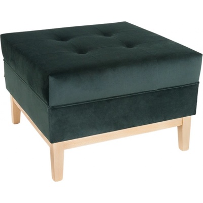 Nordic Design Tmavě zelená sametová podnožka Tomm