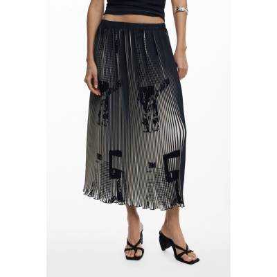DESIGUAL Plisovaná maxi sukňa Other