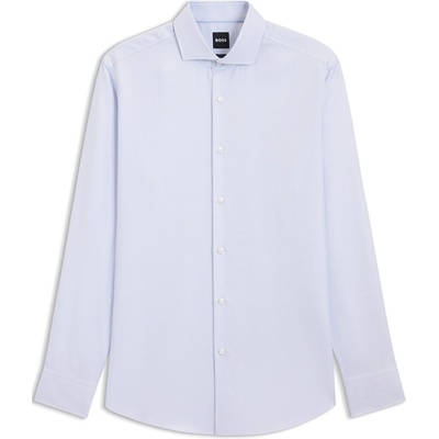 HUGO BOSS Риза с дълъг ръкав Boss Men's Long Sleeve Patterned Shirt - Light Blue 450