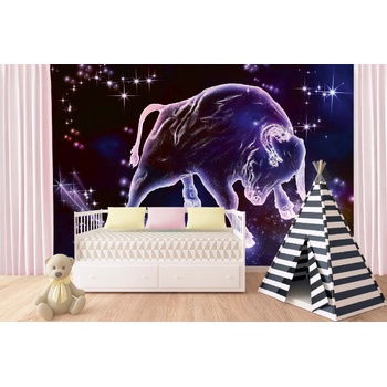 DIMEX ART s. r. o Самозалепваща се флизелинова фототапета зодиакален знак - телец 375 x 250 см