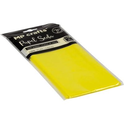 Hodvábny baliaci papier 500 x 660 mm, citrónovo žltý, 10 hárkov