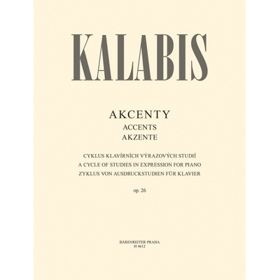 Akcenty op. 26 pre klavír od Kalabis Viktor