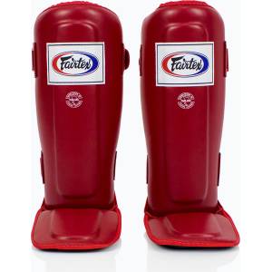 Fairtex In-Step Двойни подплатени протектори за тибия червени