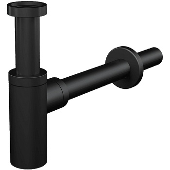 Alcaplast Сифон за мивка dn32 design метал, черен мат (a400black)