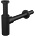 Alcaplast Сифон за мивка dn32 design метал, черен мат (a400black)