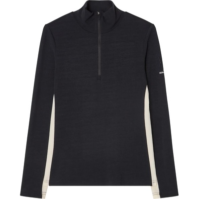We Norwegians Дамски вълнен пуловер We Norwegians Women's Voss 1/4-Zip Merino jumper - Black (105-5840-0114)