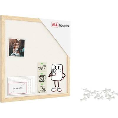 Allboards TFWHITE44W Textilní tabule 40 × 40 cm
