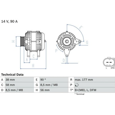 generátor BOSCH 0 986 049 101