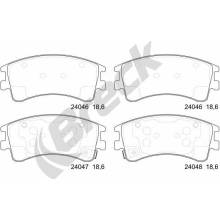 Sada brzdových platničiek kotúčovej brzdy BRECK 24046 00 701 10