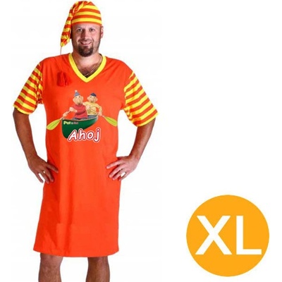 Pat a Mat Vodáci pánská noční košile kr.rukáv oranžová