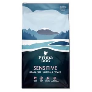Prima Pet Premium Prima Dog Salmon Potato Grain Free Adult Sensitive - суха храна за пораснали кучета БЕЗ ЗЪРНО със сьомга и картофи - 10 кг - 10007