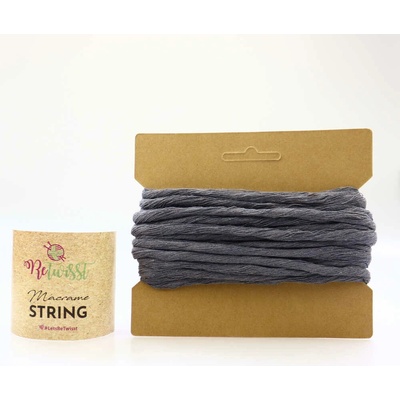 ReTwisst Macrame String 5 mm / 10 m, 06 šedá