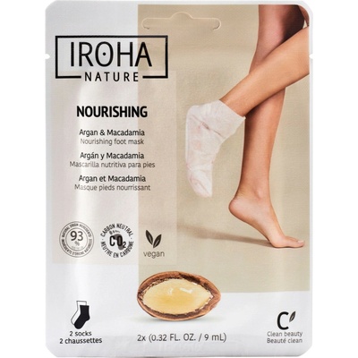 Iroha Vyživující maska na nohy Argan Nourishing Foot Mask 2 x 9 ml
