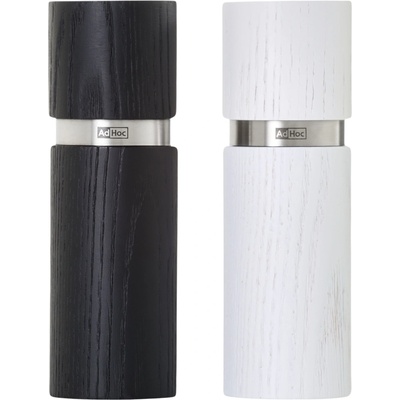 AdHoc Мелнички за сол и пипер Textura ясенова дървесина S черни и бели (AH-MP451)