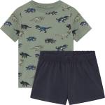 Minymo Детско ежедневно термо бельо Minymo Kid's T-Shirt+Short Set AOP 134358 Overall - Lily Pad - размер 116 (EU) (714-1869-0115)