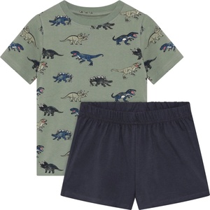 Minymo Детско ежедневно термо бельо Minymo Kid's T-Shirt+Short Set AOP 134358 Overall - Lily Pad - размер 116 (EU) (714-1869-0115)