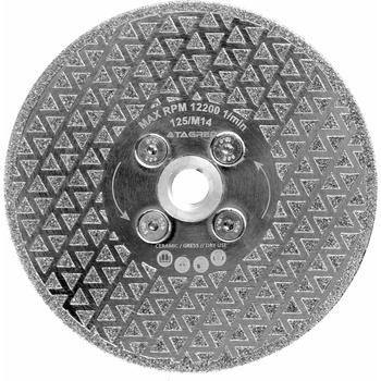 Tagred Диамантен диск 2в1 за рязане, шлифоване на плочки, фаскиране на камък, гранит, керамика на сухо 125 мм m14 ta1127 (ta1127)