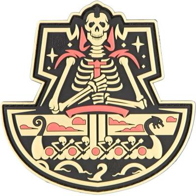 JTG Nášivka gumová JTG Ghost Ship Skull Rubber Patch, Desert