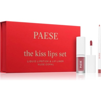 Paese The Kiss Lips Set Nude Coral подаръчен комплект цвят 02 nude coral