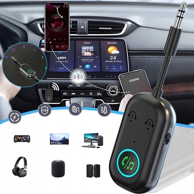 PŘIJÍMAČ A VYSÍLAČ ZVUKU BLUETOOTH 5.3 AUX MINI JACK 3.5MM
