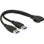 DeLock Cable USB 3.0 Pin Header > 2x USB 3.0 Type-A male