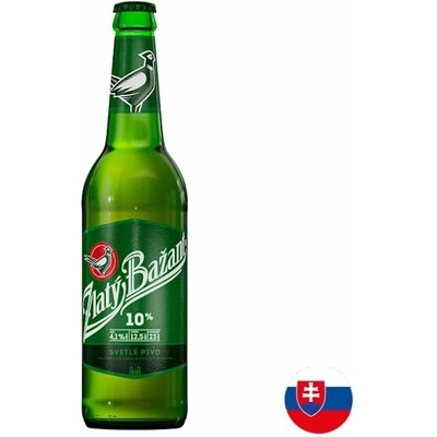 Zlatý Bažant svetlé výčapné pivo 10% 0,5 l (sklo)