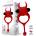 LATETOBED Hornvyl Vibrating Cock Ring Red