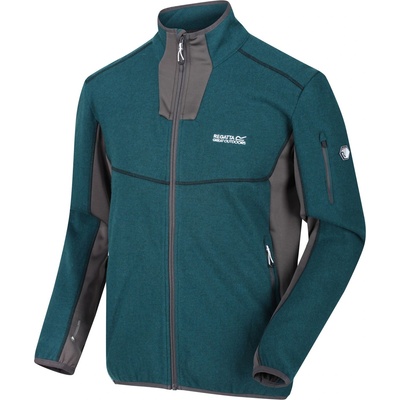 Regatta Men's Kestor Knitted Effect Full-Zip Fleece - DpTeal/Magnt