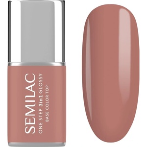 Semilac One Step 3in1 Glossy гел лак за нокти цвят 235 Peach Beige 7ml