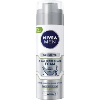 Image 1 of Nivea Men Sensitive One Stroke Shave Foam - Пяна за бръснене за чувствителна кожа от серията "Sensitive" 200мл