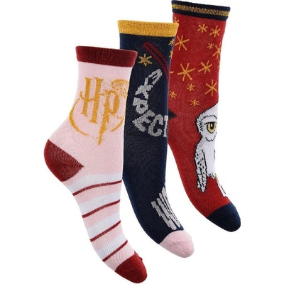 SunCity Ponožky dětské klasické 3 ks červené s Hedvikou Harry Potter – Zbozi.Blesk.cz
