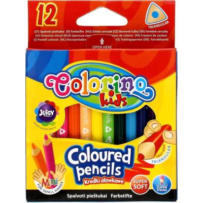 Colorino trojuholníkové mini ceruzky 12 farieb 33077PTR