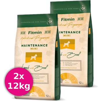 Fitmin Dog Mini Maintenance Lamb & Beef 2 x 12 kg