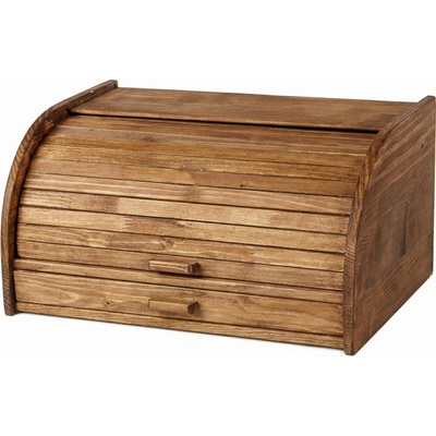 Royal Kitchen Drevený chlebník so zásuvkou 42x28x23cm, hnedý, 22670