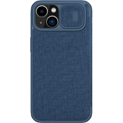 Nillkin Кейс Nillkin Qin Cloth Pro за iPhone 14 Plus, с протектор за камера, син (6902048249172)