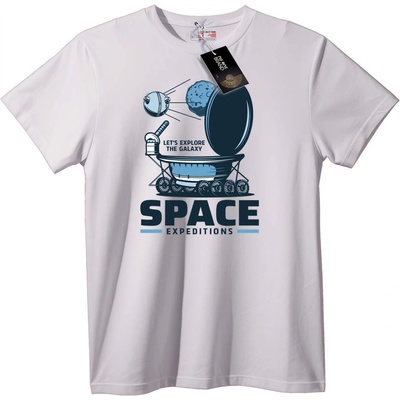 NOONEBRAND Тениска Космически Експедиции - XS, White