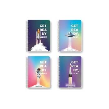 Black and White Тетрадка със спирала Get Ready A5 80л