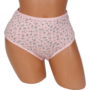 Дамска дълбока бикина в розово с цветя