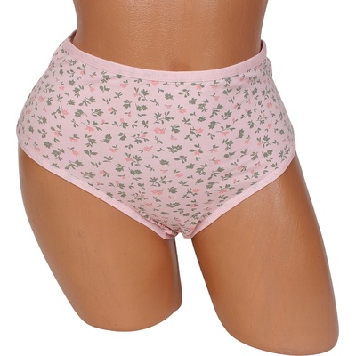 Дамска дълбока бикина в розово с цветя