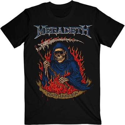 Megadeth Youthanasia Flames Black 2XL Риза (MEGATS44MB05)
