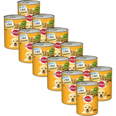 Pedigree s kuracím v želé pre šteňatá 12 x 400 g