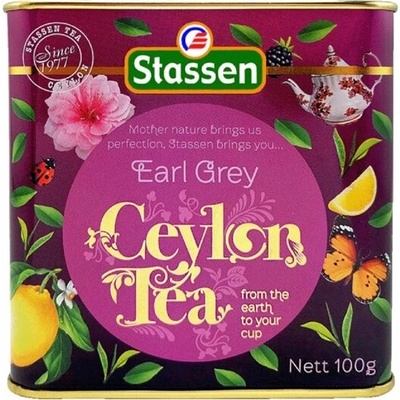 Stassen Černý čaj Stassen Earl Grey Black Tea plech 100 g